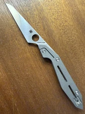 Spyderco NAND Front Flipper M398 Blade - Titanium Handle - New Factory Second