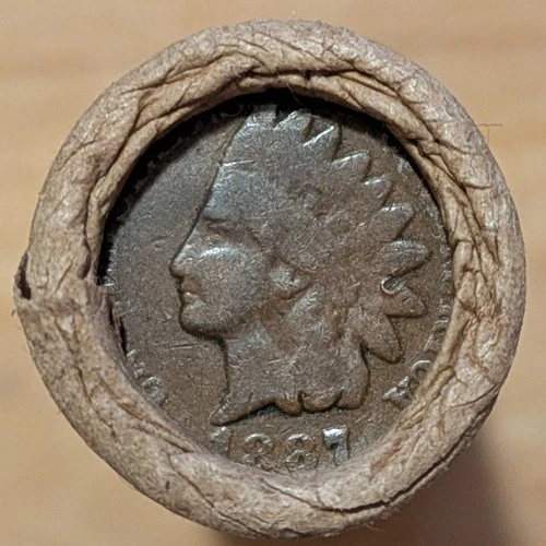 OLD BANK ROLL~UNSEARCHED~I. H. ENDS 1887-(BETTER DATE w/LIBERTY ) & 1897 VG-F