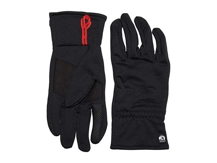 Hestra L18144 Unisex Black Touch Point Fleece Liner Five Finger Gloves Size S