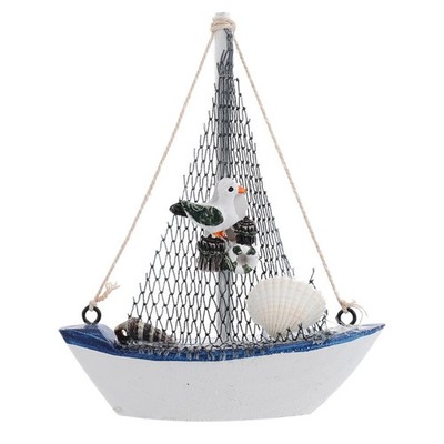 1pc Mittelmeer Segelboot Modell kreatives Segelboot Crafts Desktop Orament