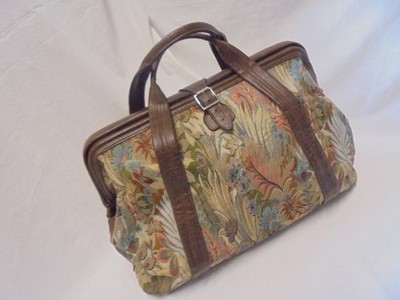 Vintage 80er St Michael Gobelin Teppich Gladstone Tasche Wochenende Ärzte Reisetasche M&S