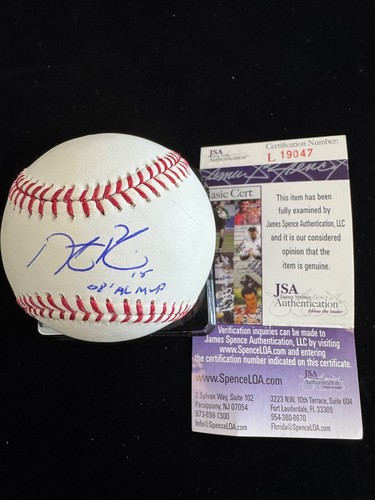 Dustin Pedroia 15 08 AL MVP Autographed MLB JSA Certified Mint Condition