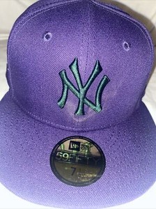 purple yankees hat