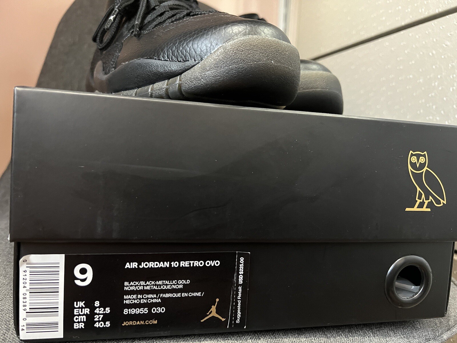 Size 9 - Jordan 10 Retro x OVO Black 2016 image 7