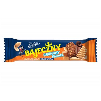 (22,22 EUR/kg) Bajeczny Crunchy Carmel 45g Wedel