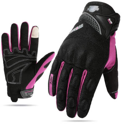 SUOMY Women Purple Motorcycle Gloves Touch Screen Full Finger Racing/Climbing/Cy