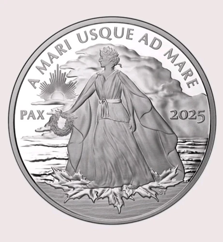 2025 $1 Canada Lady Peace Dollar  1 oz .999 Silver Proof Coin BOX & COA