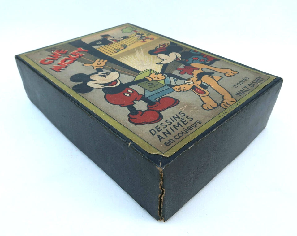 Cine Mickey Walt Disney Tres belle Boite Originale du Projecteur circa 1930 - Photo 4/4