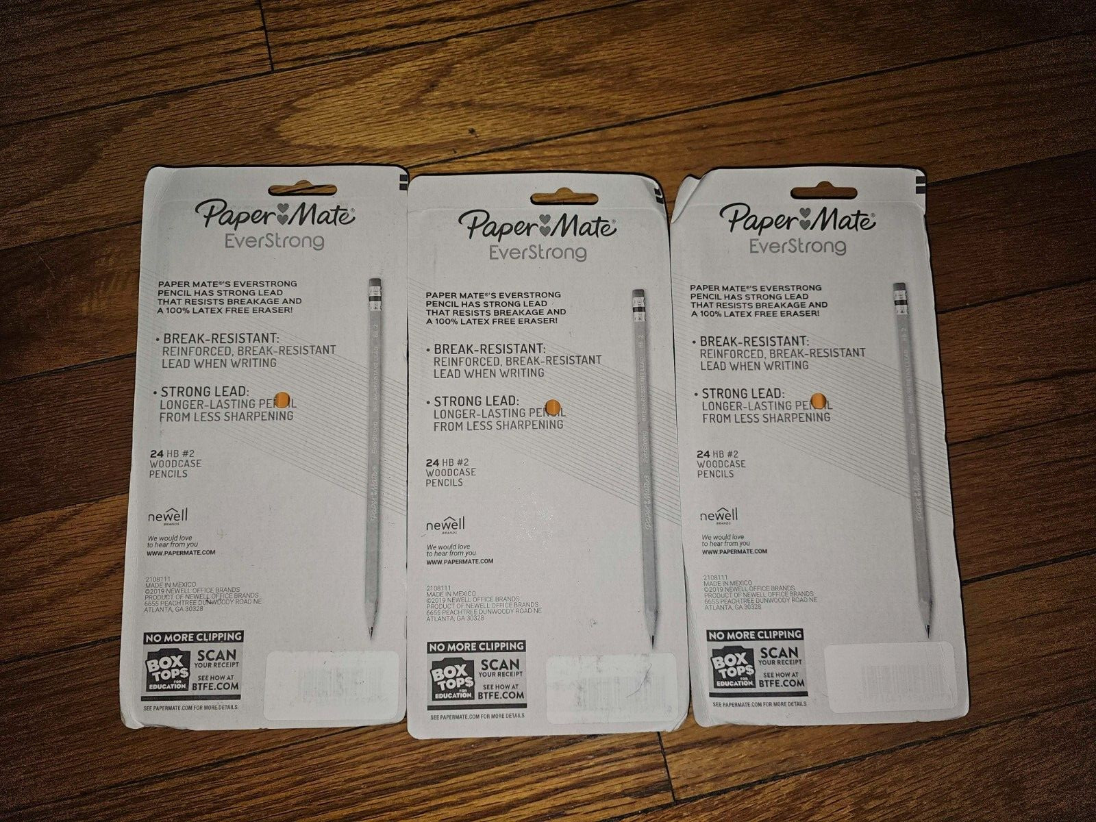 Paper Mate EverStrong #2 Classic wood Pencils Reinforced 72 Counts 3 packs of 24