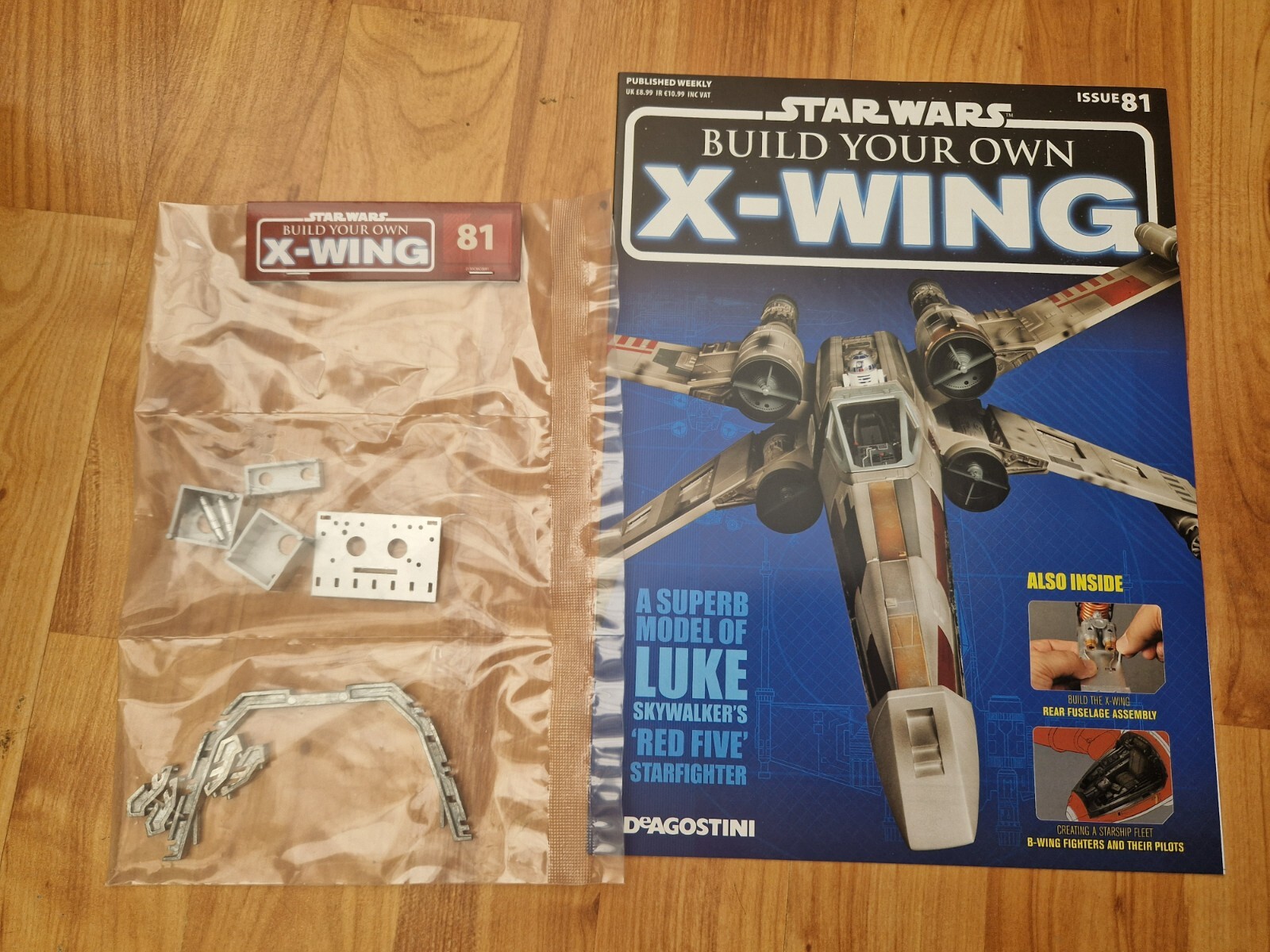1/18 SCALE DEAGOSTINI BUILD YOUR OWN STAR WARS X-WING FIGHTER ISSUE 81 INC PARTS