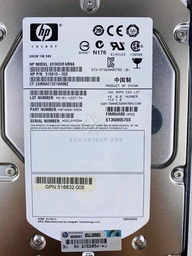 Compatible HPE 517354-001 516828-B21 600GB15KSAS 6G3.5"516810-003 533871-003 HDD - 第 1/5 張圖片