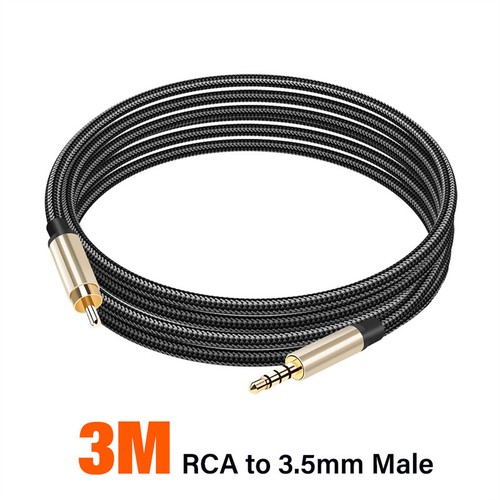 RCA to 3.5mm Cable Digital Audio Video Coaxial Line Receiver Speakers Projector - Picture 13 of 14