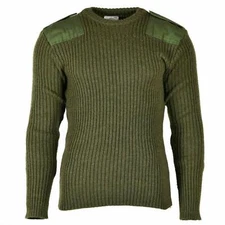 Genuine Sweater British Army pullover Commando Green Olive Wool Men Jumper