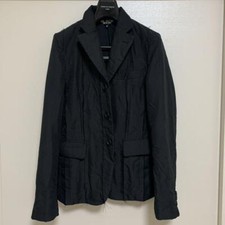 Black Comme Des Garcons Cotton Patchwork Tailored Jacket Japan Woman Size JP-S