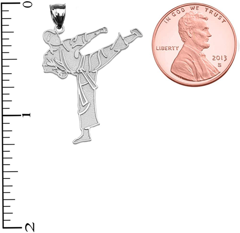 Fine Sterling Silver Karate Martial Arts Pendant 313085351388 eBay