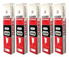 500 count Feather Hi-Stainless Double Edge Platinum Coated Razor Blades-BLACK