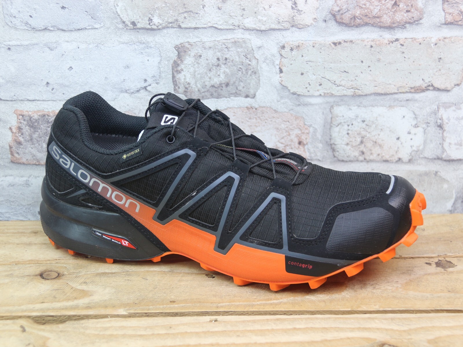 MENS SALOMON SPEEDCROSS 4 GORETEX BLACK TRAIL ROAD RUNNING TRAINERS UK