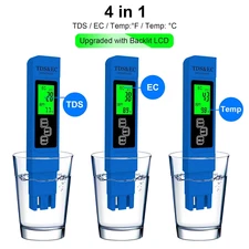 4-in-1 Digital TDS EC Meter Water Quality Tester Kit Drinking Water 0-9990ppm US