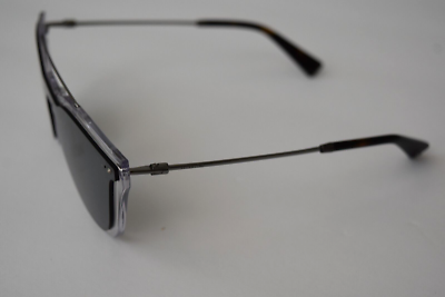 Valentino VA4008 5024/6G Sunglasses Transparent Frames Silvered Mirrored Lens Valentino Authentic Transparent Gray VA4008 5024/6G  main image 2