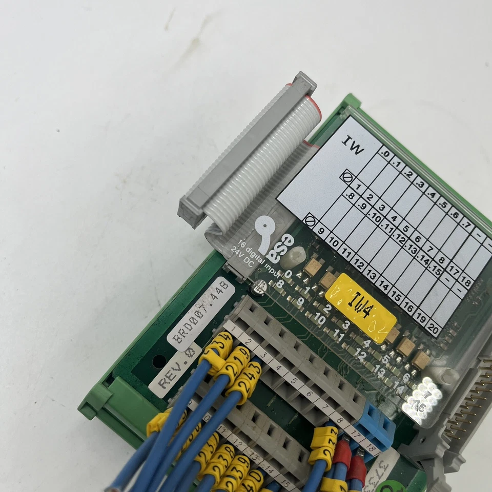 ESA 16 DIGITAL INPUT MODULE 24VDC  BRD007.448 Used & Working - Image 3 of 4