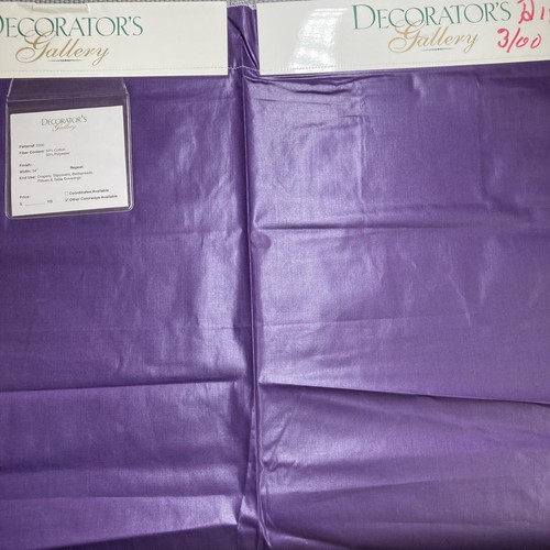 Decorator's Gallery Upholstery Fabric Sample 26" Panel Polycotton Sateen Purple - Picture 4 of 11
