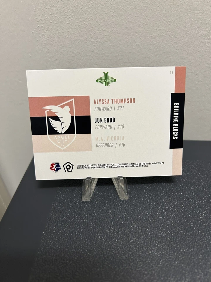 2023 Parkside NWSL Building Blocks Alyssa Thompson/Jun Endo/M.A. Vignola /100 - Image 2 of 4