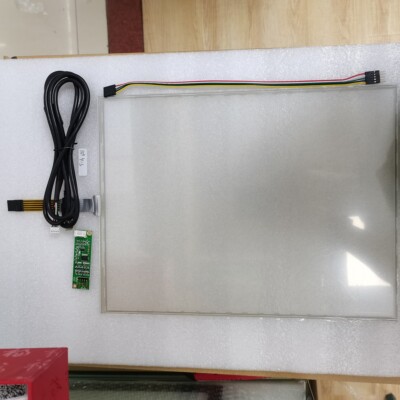 15'' Resistive touch screen panel glass 4:3 Thick for industry 5 Wire 247*322 MM