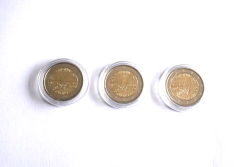 Lot de 3 pièces de 2 euros  commémoratives  - FINLANDE - 2016  - GEORG HENRIK - Zdjęcie 1 z 2