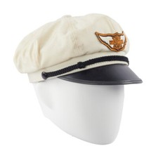 Dusty Hill ZZ Top Personally Owned Harley Davidson Captains Newsboy LG Hat White