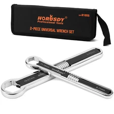 HORUSDY 44-in-1 Universal Wrench Set Adjustable 5mm-27mm and 3/16-1-1/16 inch