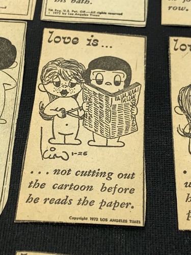15 Love is... by Kim Casali- Original Newspaper Clips for special occasions 1972 - Picture 9 of 18