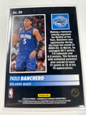 その他 Paolo Banchero  RC Auto /99 Paolo Banchero 2022-23 Panini Chronicles Phoenix Auto /99 RC