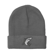 Beanies for Men Big Angry Shark Embroidery Winter Hats Women Acrylic Skull Cap
