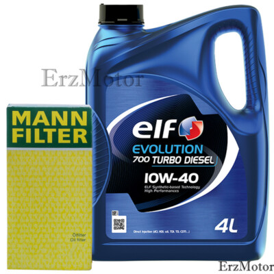 5L Elf EVOLUTION 700 TURBO DIESEL 10W40 MOTOROEL + MANN OELFILTER W 68