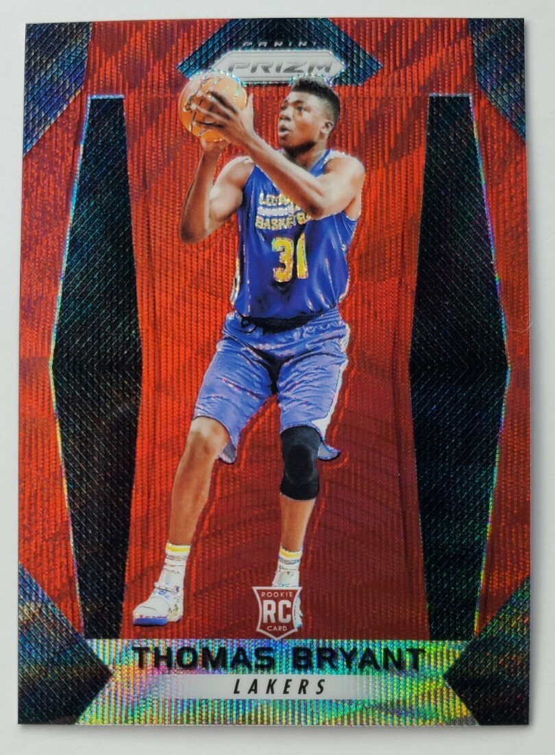 2017-18 Panini Prizm Thomas Bryant Lakers Ruby Red Wave Prizm #281 RC