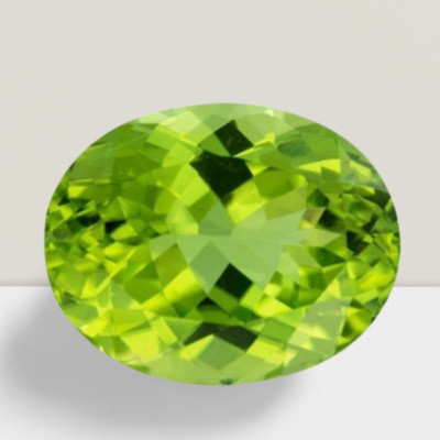 Peridot Oval Cut Gemstone 1.16 Cts - 7x5 mm Lustrous Loose Gem
