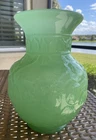 Vintage Fenton Jade Large Apple Tree Vase. No Damage. Jadeite.