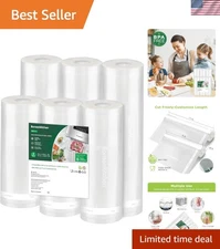 Commercial Grade Vacuum Sealer Rolls 6 Pack - Perfect for Sous Vide & Fresh Food