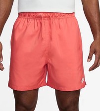  50 Nike Club Sportswear Woven Lined Men  s Size S Flow Deep Coral Shorts