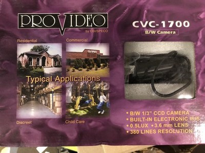 Pro Video  CVC-1700  CCD Camera BLACK/WHITE WIRED CONNECTION  NEW IN BOX