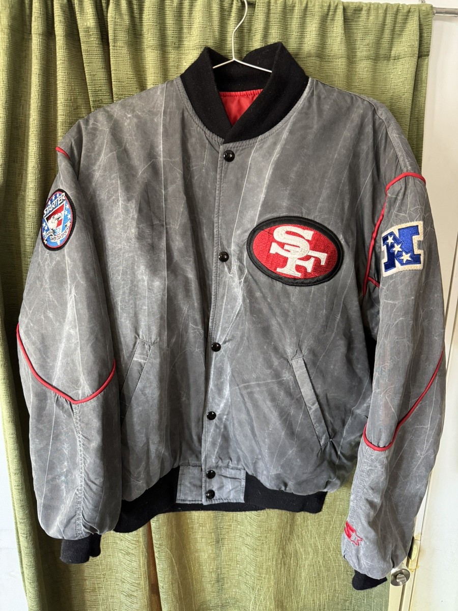 Vtg 90s San Francisco 49ers NFL Starter Acid Wash Jacket Made in