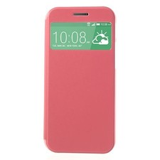 Flip-Case Phone Case Business Cover HTC One M8 - SMART BOOK Pouch In Deep Pink