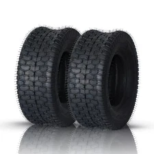 2pcs 15x6.00-6 Lawn Mower Garden Tractor Turf Tires 4 Ply 15x6-6 Tubeless