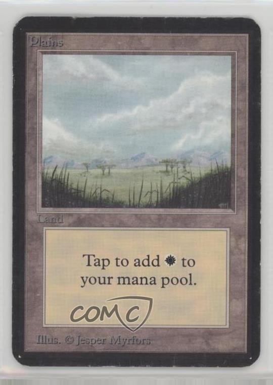 Plains (Scattered Trees) Magic: Limited Edition Alpha 1993