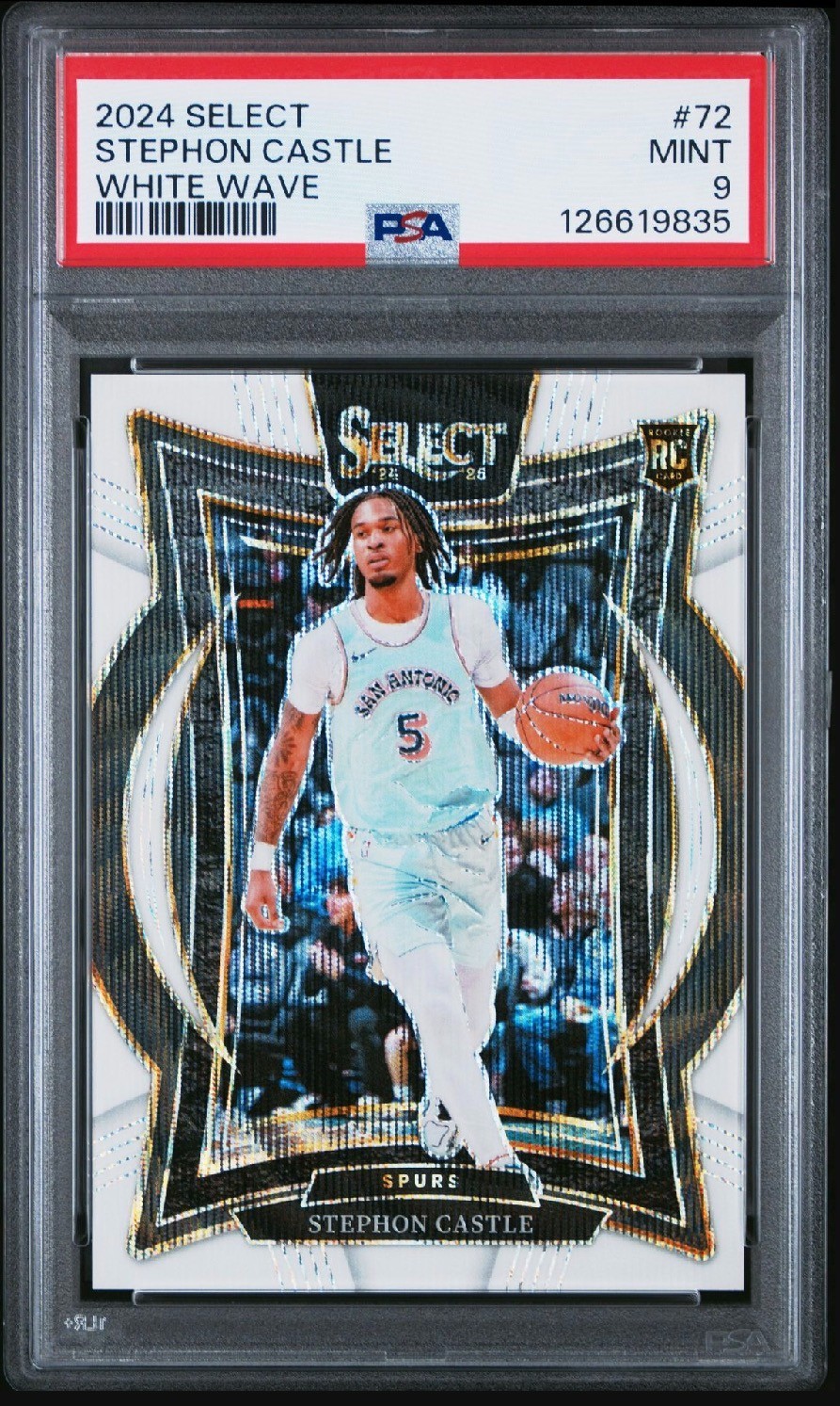 2024-25 Panini Select - Concourse Stephon Castle #72 Tri-Color Prizm (RC) PSA 9