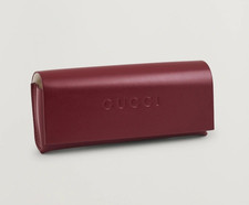 Gucci Sonnenbrille Brillenetui Leder Burgund + großes Putztuch