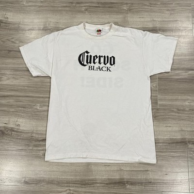 Vintage Jose Cuervo Black Shirt Mens Large White Short Sleeve Go South Side!