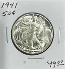 1941 LIBERTY WALKING SILVER HALF HIGH GRADE UNC