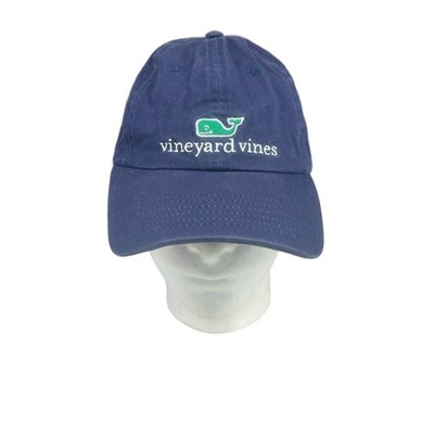 Vineyard Vines Baseball Cap Navy Blue Embroidered Whale Logo Classic Preppy