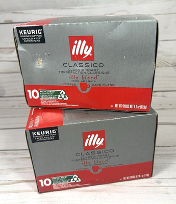 Illy Blend Classico Classic Roast 10-Kcup Coffee Keurig (2pk) 3/26